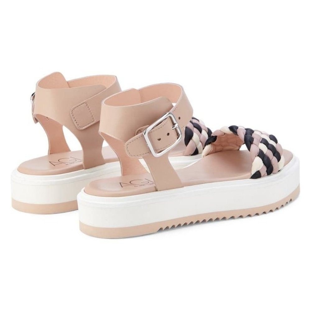 🆕 AGL Attilio Giusti Leombruni Mirea Braided Platform Sandal Leather 8 - Picture 2 of 10